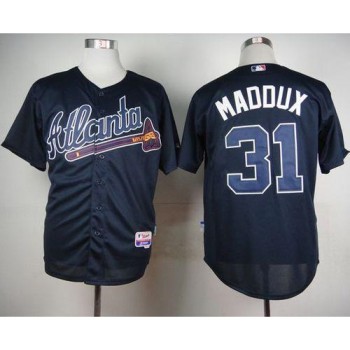 Braves #31 Greg Maddux Blue Cool Base Stitched MLB Jersey Braves #31 Greg Maddux Blue Cool Base Stitched MLB Jersey