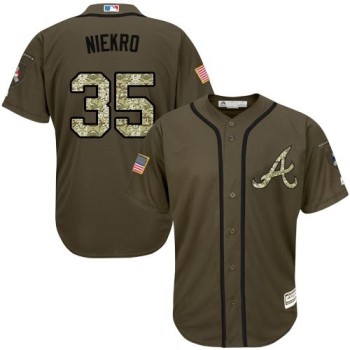 Braves #35 Phil Niekro Green Salute to Service Stitched MLB Jersey Braves #35 Phil Niekro Green Salute to Service Stitched MLB Jersey