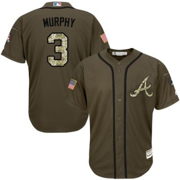 Braves #3 Dale Murphy Green Salute to Service Stitched Youth MLB Jersey Braves #3 Dale Murphy Green Salute to Service Stitched Youth MLB Jersey