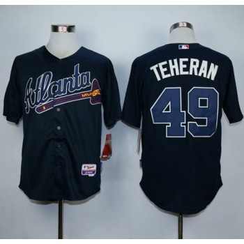 Braves #49 Julio Teheran Navy Blue Cool Base Stitched MLB Jersey Braves #49 Julio Teheran Navy Blue Cool Base Stitched MLB Jersey