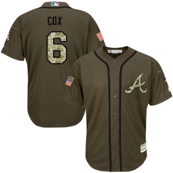 Braves #6 Bobby Cox Green Salute to Service Stitched Youth MLB Jersey Braves #6 Bobby Cox Green Salute to Service Stitched Youth MLB Jersey