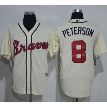 Braves #8 Jace Peterson Cream New Cool Base Stitched MLB Jersey Braves #8 Jace Peterson Cream New Cool Base Stitched MLB Jersey
