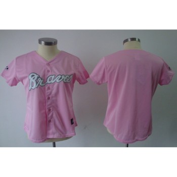 Braves Blank Pink Women's Fashion Stitched MLB Jersey