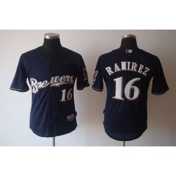 Brewers #16 Aramis Ramirez Blue Cool Base Stitched MLB Jersey Brewers #16 Aramis Ramirez Blue Cool Base Stitched MLB Jersey