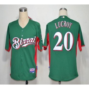 Brewers #20 Jonathan Lucroy Green Birrai Cool Base Stitched MLB Jersey Brewers #20 Jonathan Lucroy Green Birrai Cool Base Stitched MLB Jersey