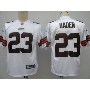 Browns #23 Joe Haden White Stitched Youth NFL Jersey Browns #23 Joe Haden White Stitched Youth NFL Jersey