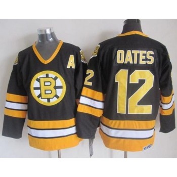 Bruins #12 Adam Oates Black/Yellow CCM Throwback Stitched NHL Jersey Bruins #12 Adam Oates Black/Yellow CCM Throwback Stitched NHL Jersey
