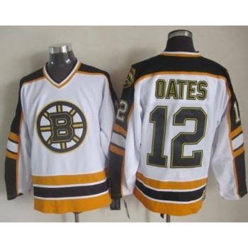 Bruins #12 Adam Oates White/Black CCM Throwback Stitched NHL Jersey Bruins #12 Adam Oates White/Black CCM Throwback Stitched NHL Jersey