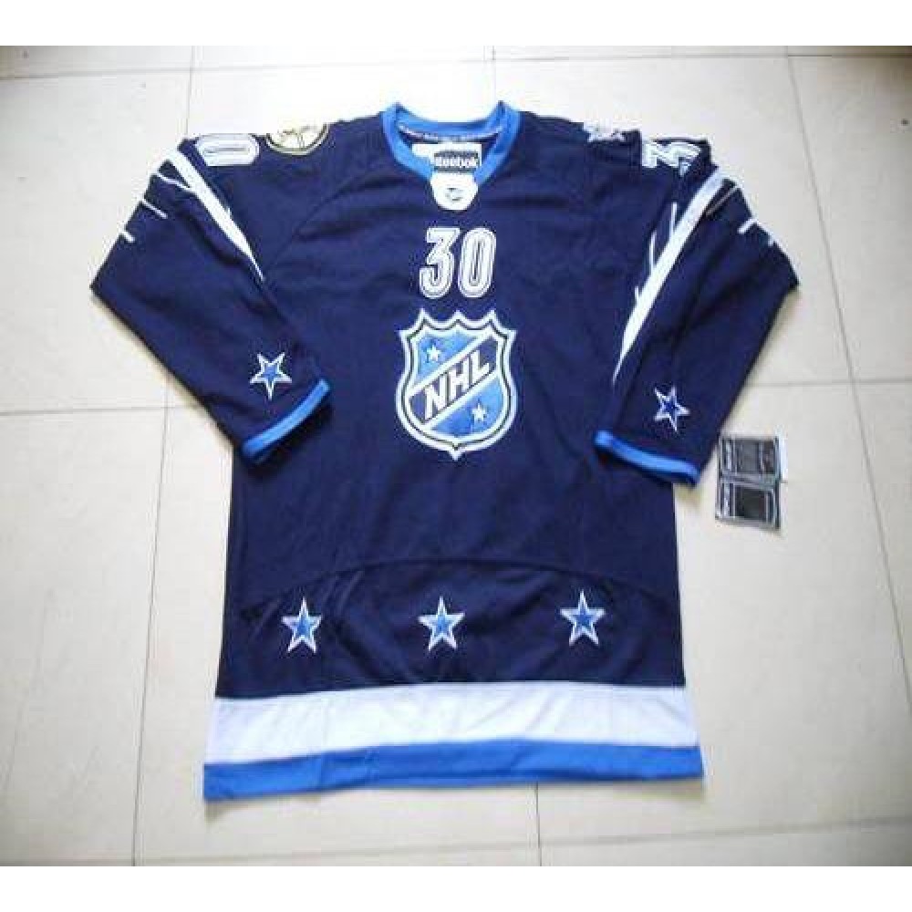 Bruins #30 Tim Thomas 2012 All Star Navy Blue Stitched NHL Jersey