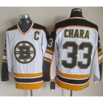 Bruins #33 Zdeno Chara White/Black CCM Throwback Stitched NHL Jersey Bruins #33 Zdeno Chara White/Black CCM Throwback Stitched NHL Jersey
