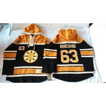 Bruins #63 Brad Marchand Black Sawyer Hooded Sweatshirt Stitched NHL Jersey Bruins #63 Brad Marchand Black Sawyer Hooded Sweatshirt Stitched NHL Jersey