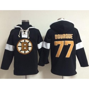Bruins #77 Ray Bourque Black NHL Pullover Hoodie Bruins #77 Ray Bourque Black NHL Pullover Hoodie
