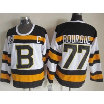 Bruins #77 Ray Bourque White CCM Throwback 75TH Stitched NHL Jersey Bruins #77 Ray Bourque White CCM Throwback 75TH Stitched NHL Jersey