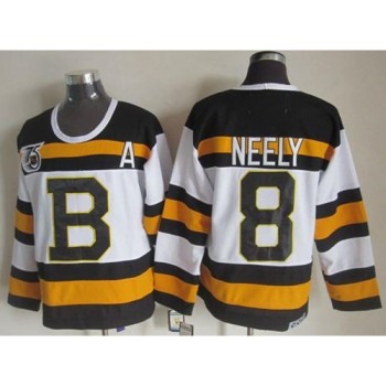 Bruins #8 Cam Neely White CCM Throwback 75TH Stitched NHL Jersey Bruins #8 Cam Neely White CCM Throwback 75TH Stitched NHL Jersey
