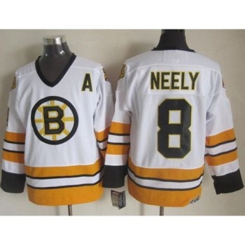 Bruins #8 Cam Neely White/Yellow CCM Throwback Stitched NHL Jersey Bruins #8 Cam Neely White/Yellow CCM Throwback Stitched NHL Jersey