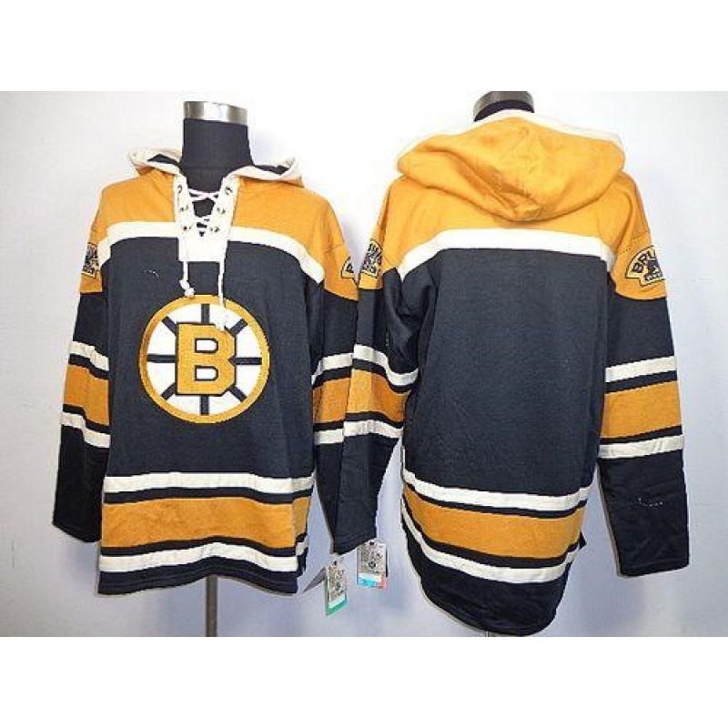 Bruins Blank Black Sawyer Hooded Sweatshirt Stitched NHL Jersey Bruins Blank Black Sawyer Hooded Sweatshirt Stitched NHL Jersey