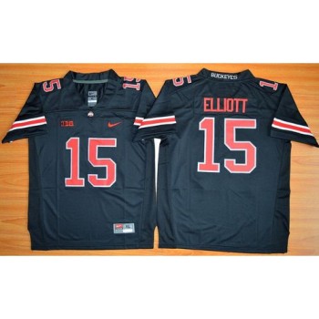 Buckeyes #15 Ezekiel Elliott Black(Red No.) Limited Stitched Youth NCAA Jersey Buckeyes #15 Ezekiel Elliott Black(Red No.) Limited Stitched Youth NCAA Jersey