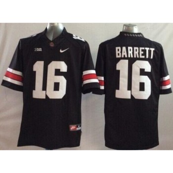 Buckeyes #16 J. T. Barrett Black Stitched Youth NCAA Jersey Buckeyes #16 J. T. Barrett Black Stitched Youth NCAA Jersey