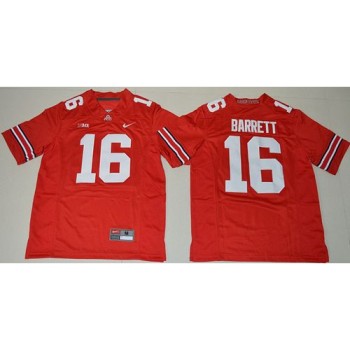 Buckeyes #16 J. T. Barrett Red Stitched Youth NCAA Jersey Buckeyes #16 J. T. Barrett Red Stitched Youth NCAA Jersey