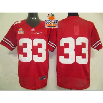 Buckeyes #33 Red 2014 Discover Orange Bowl Patch Stitched NCAA Jersey Buckeyes #33 Red 2014 Discover Orange Bowl Patch Stitched NCAA Jersey