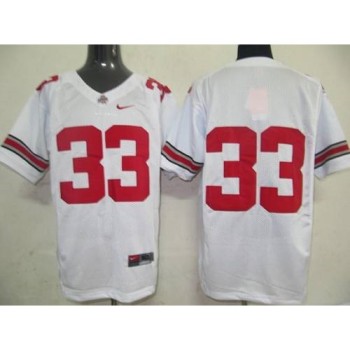 Buckeyes #33 White Stitched NCAA Jersey Buckeyes #33 White Stitched NCAA Jersey