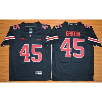 Buckeyes #45 Archie Griffin Black(Red No.) Limited Stitched Youth NCAA Jersey Buckeyes #45 Archie Griffin Black(Red No.) Limited Stitched Youth NCAA Jersey