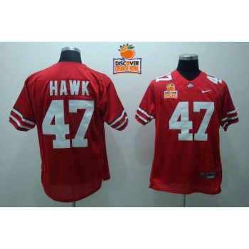 Buckeyes #47 A. J. Hawk Red 2014 Discover Orange Bowl Patch Stitched NCAA Jersey Buckeyes #47 A. J. Hawk Red 2014 Discover Orange Bowl Patch Stitched NCAA Jersey