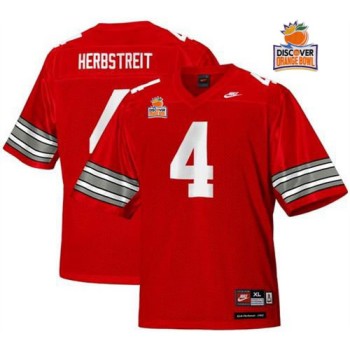 Buckeyes #4 Kirk Herbstreit Red Legends of the Scarlet & Gray Throwback 2014 Discover Orange Bowl Patch Stitched NCAA Jersey Buckeyes #4 Kirk Herbstreit Red Legends of the Scarlet & Gray Throwback 2014 Discover Orange Bowl Patch Stitched NCAA Jersey
