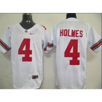Buckeyes #4 Santonio Holmes White Stitched NCAA Jersey Buckeyes #4 Santonio Holmes White Stitched NCAA Jersey