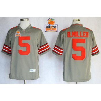Buckeyes #5 Braxton Miller Grey Limited 2014 Discover Orange Bowl Patch Stitched NCAA Jersey Buckeyes #5 Braxton Miller Grey Limited 2014 Discover Orange Bowl Patch Stitched NCAA Jersey