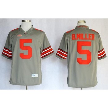 Buckeyes #5 Braxton Miller Grey Limited Stitched NCAA Jersey Buckeyes #5 Braxton Miller Grey Limited Stitched NCAA Jersey