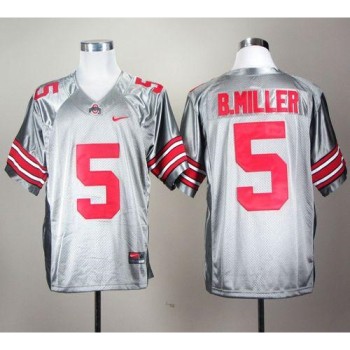Buckeyes #5 Braxton Miller Grey Stitched NCAA Jersey Buckeyes #5 Braxton Miller Grey Stitched NCAA Jersey