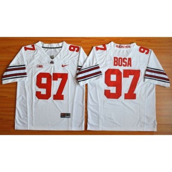Buckeyes #97 Joey Bosa White Diamond Quest Stitched NCAA Jersey Buckeyes #97 Joey Bosa White Diamond Quest Stitched NCAA Jersey