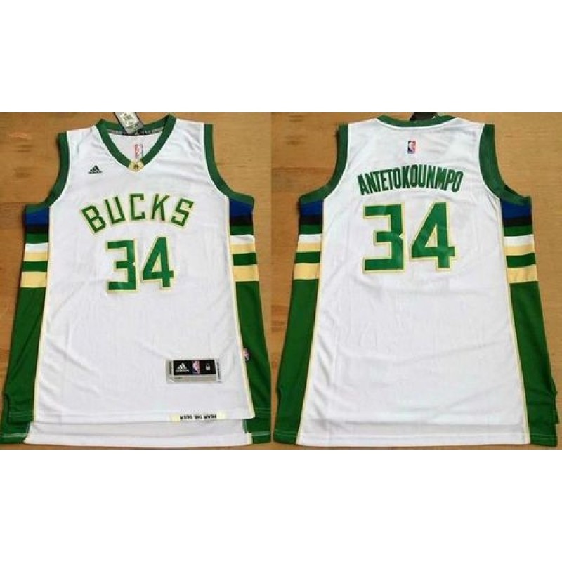 Bucks #34 Giannis Antetokounmpo White Revolution 30 Stitched NBA Jersey Bucks #34 Giannis Antetokounmpo White Revolution 30 Stitched NBA Jersey