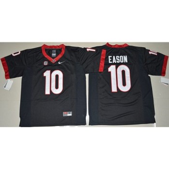 Bulldogs #10 Jacob Eason Black Limited Stitched NCAA Jersey Bulldogs #10 Jacob Eason Black Limited Stitched NCAA Jersey