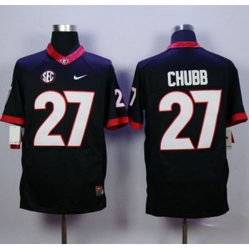 Bulldogs #27 Nick Chubb Black Limited Stitched NCAA Jersey Bulldogs #27 Nick Chubb Black Limited Stitched NCAA Jersey
