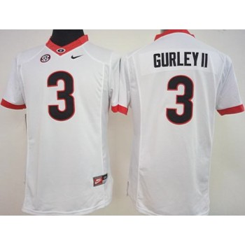Bulldogs #3 Todd Gurley II White Women's Stitched NCAA Jersey Bulldogs #3 Todd Gurley II White Women's Stitched NCAA Jersey