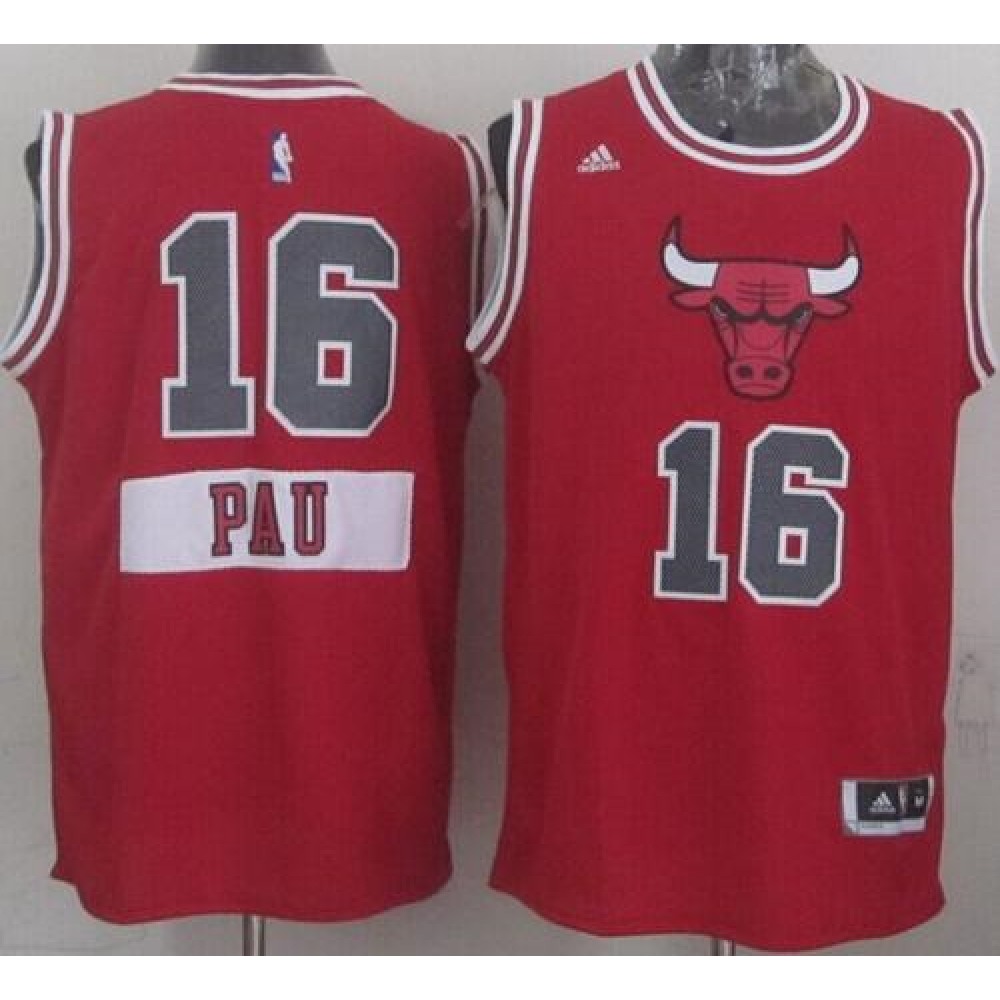 Bulls #16 Pau Gasol Red 2014-15 Christmas Day Stitched NBA Jersey