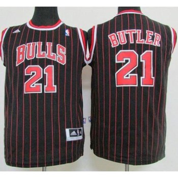 Bulls #21 Jimmy Butler Black Strip Stitched Youth NBA Jersey Bulls #21 Jimmy Butler Black Strip Stitched Youth NBA Jersey