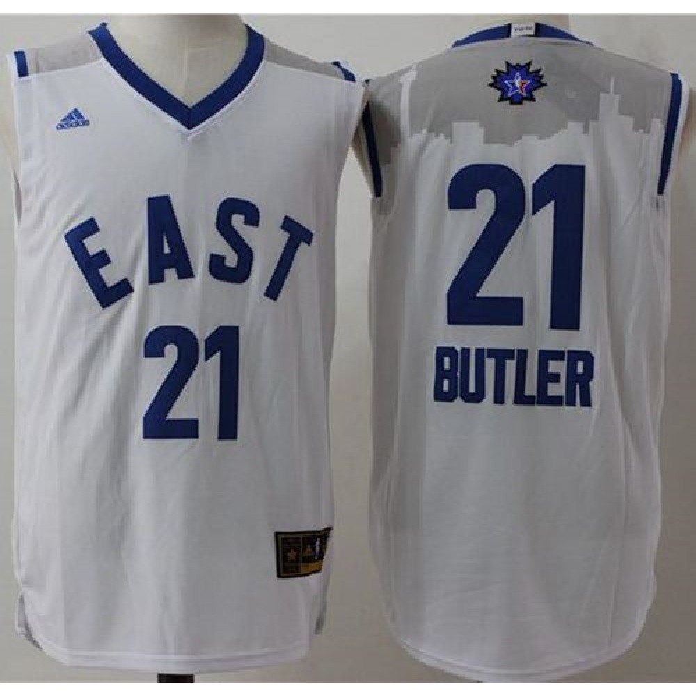 Bulls #21 Jimmy Butler White 2016 All Star Stitched NBA Jersey