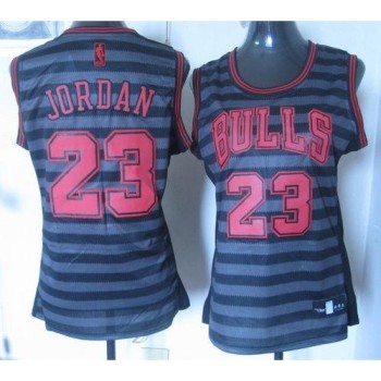 Bulls #23 Michael Jordan Black/Grey Women's Groove Stitched NBA Jersey Bulls #23 Michael Jordan Black/Grey Women's Groove Stitched NBA Jersey