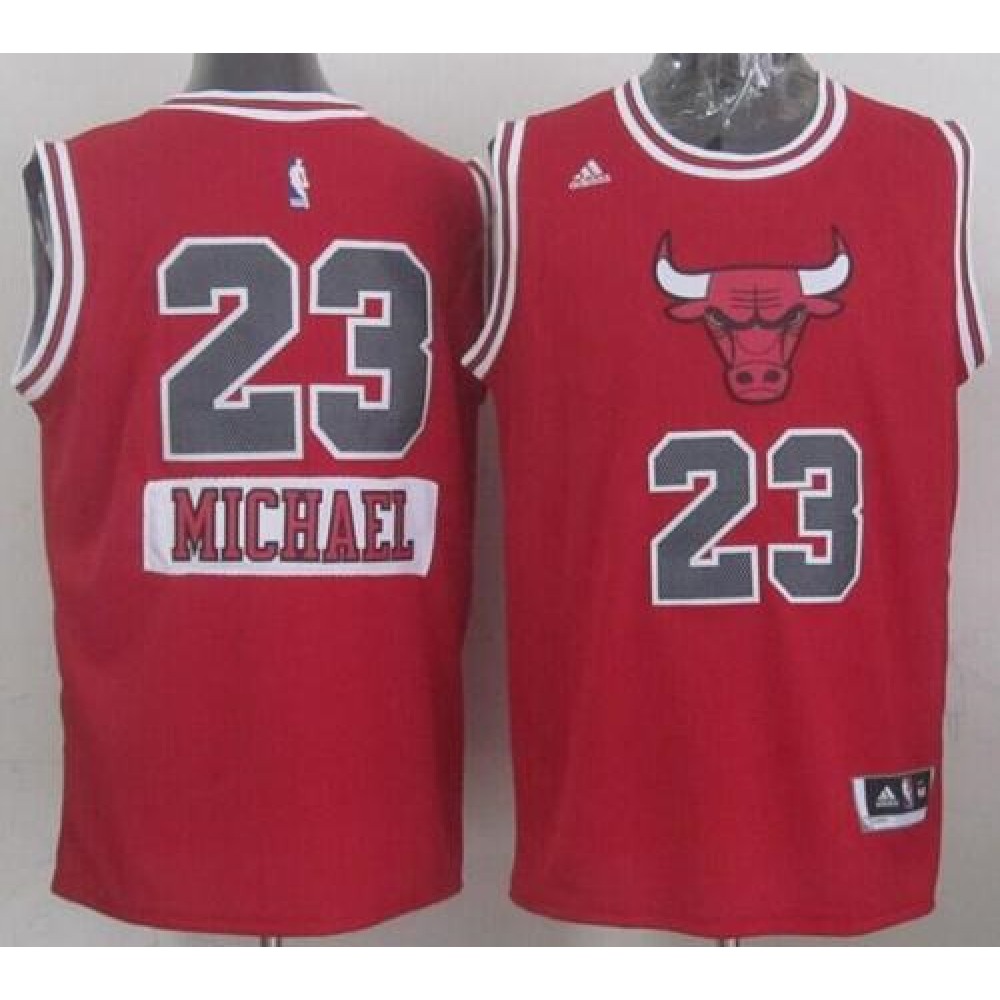 Bulls #23 Michael Jordan Red 2014-15 Christmas Day Stitched NBA Jersey
