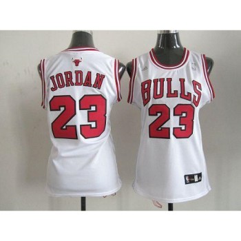 Bulls #23 Michael Jordan White Women's Home Stitched NBA Jersey Bulls #23 Michael Jordan White Women's Home Stitched NBA Jersey
