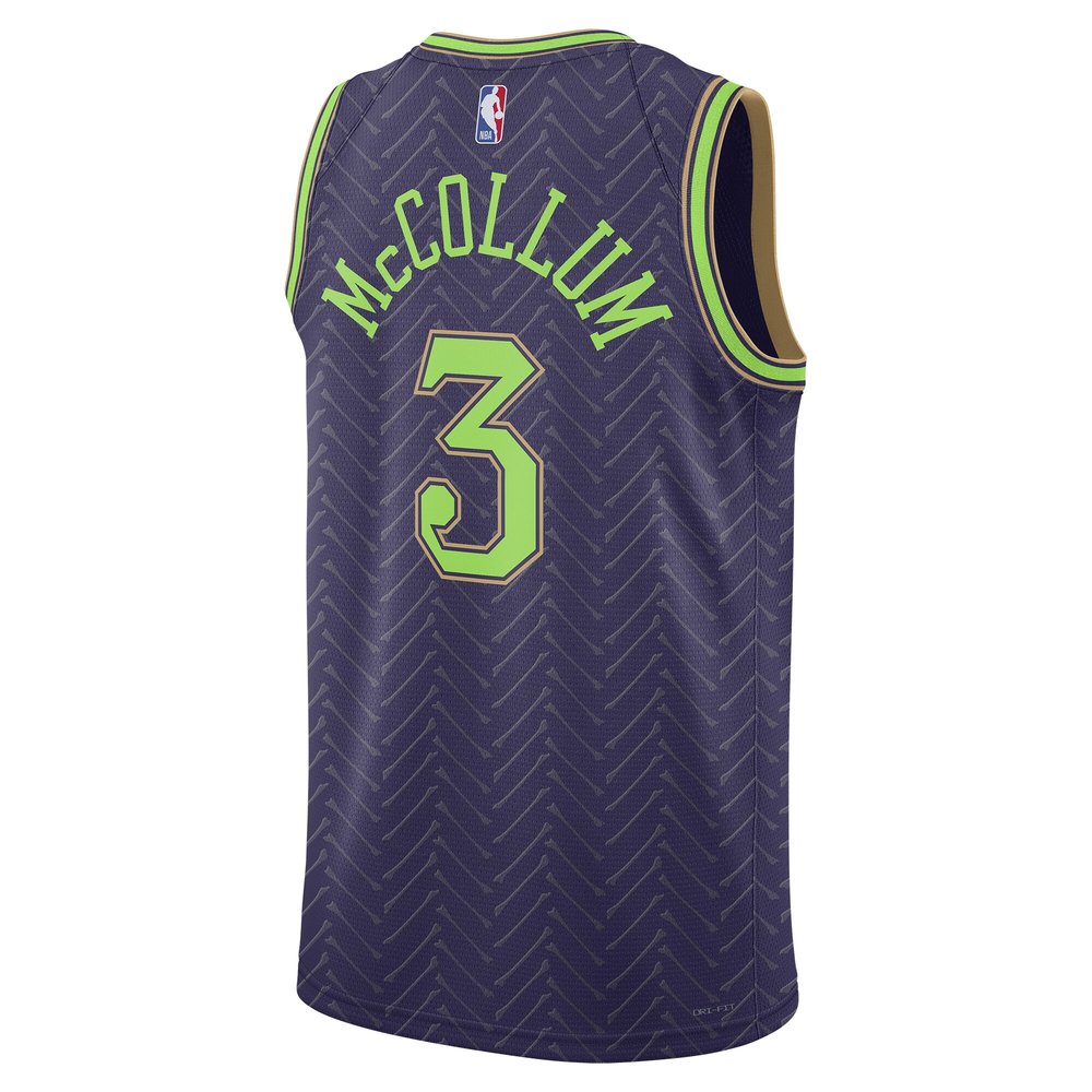 Unisex New Orleans Pelicans CJ McCollum Purple 2024/25 Swingman Player Jersey - City Edition Unisex New Orleans Pelicans CJ McCollum Purple 2024/25 Swingman Player Jersey - City Edition
