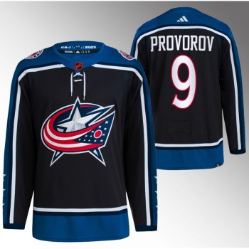 Youth Columbus Blue Jackets #9 Ivan Provorov Black 2022-23 Reverse Retro Stitched Jersey Youth Columbus Blue Jackets #9 Ivan Provorov Black 2022-23 Reverse Retro Stitched Jersey