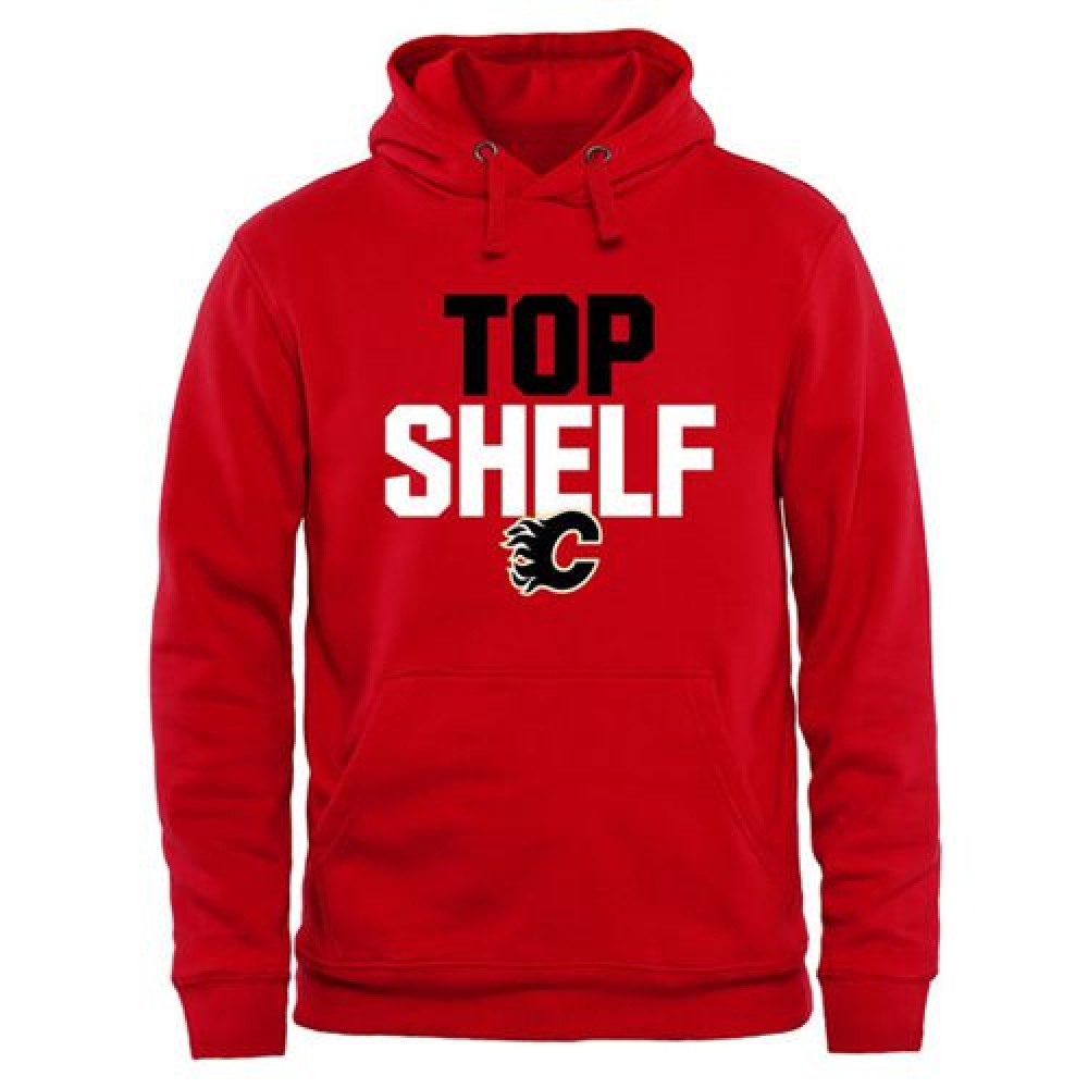 Calgary Flames Top Shelf Pullover Hoodie Red