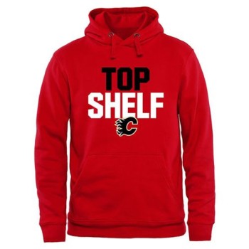 Calgary Flames Top Shelf Pullover Hoodie Red Calgary Flames Top Shelf Pullover Hoodie Red