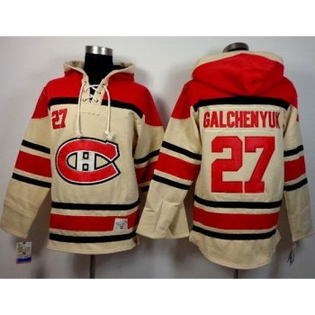 Canadiens #27 Alex Galchenyuk Cream Sawyer Hooded Sweatshirt Stitched NHL Jersey Canadiens #27 Alex Galchenyuk Cream Sawyer Hooded Sweatshirt Stitched NHL Jersey
