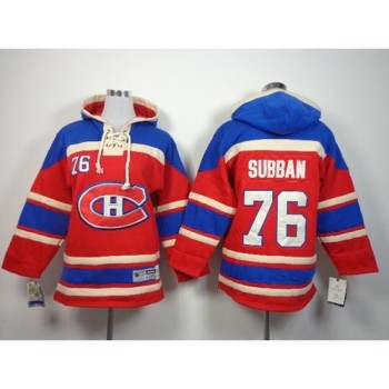 Canadiens #76 P.K Subban Red Sawyer Hooded Sweatshirt Stitched Youth NHL Jersey Canadiens #76 P.K Subban Red Sawyer Hooded Sweatshirt Stitched Youth NHL Jersey