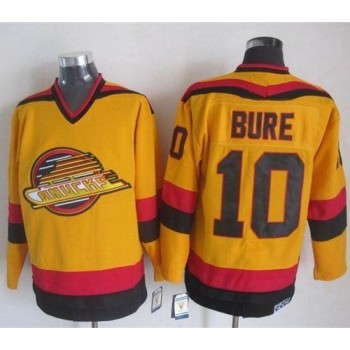 Canucks #10 Pavel Bure Gold CCM Throwback Stitched NHL Jersey Canucks #10 Pavel Bure Gold CCM Throwback Stitched NHL Jersey
